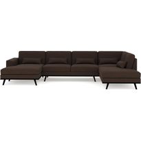 U-sohva Concept 55 Copenhagen 5 ist oikea ruskea/musta