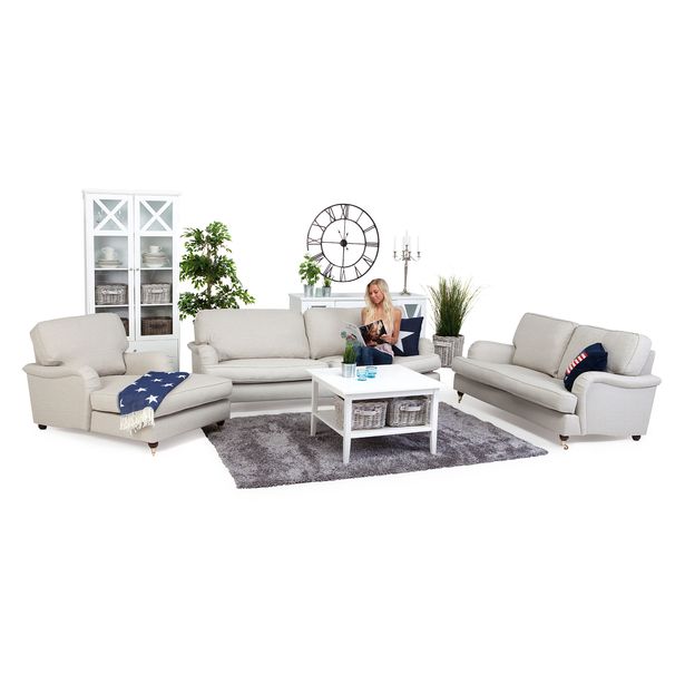 Sohvaryhmä Pariisi Luxus suorat sohvat + divaanilepotuoli 6 ist beige