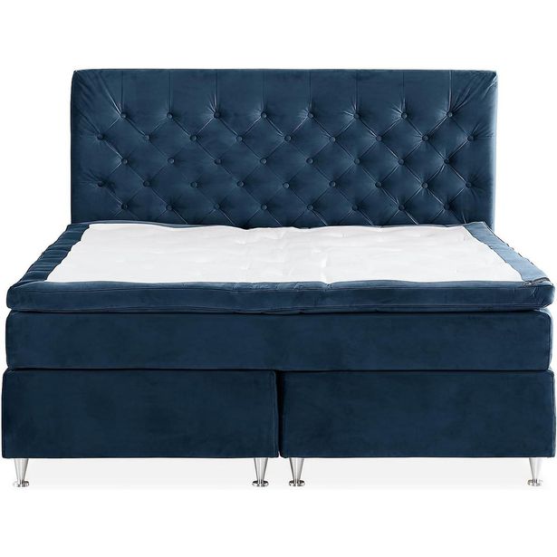 Sänkypaketti Kinnabädden Continental Velour 180x200cm sininen