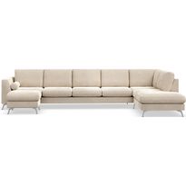 U-sohva Scandinavian Choice Ocean Lyx 6 ist vasen sametti beige