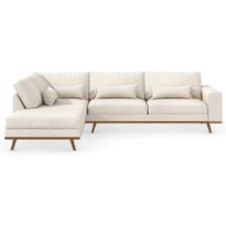 L-sohva Copenhagen 4 ist vasen heittotyynyt beige