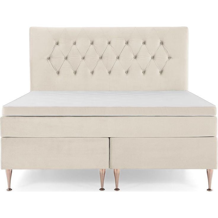 Sänkypaketti Berg & Strand Royal Velvet Keskikova Polyeetteri 180x200cm beige/korkea ruusukulta