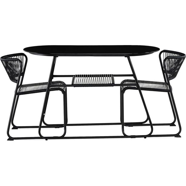 Parvekeryhmä Lamborg 120cm pöytä + 2 tuolia