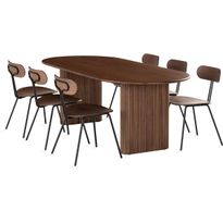 Ruokailuryhmä Noira 220cm 6 tuolia ruskea