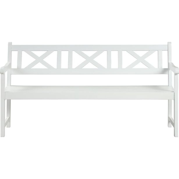 Puutarhapenkki Oaxen valkoinen