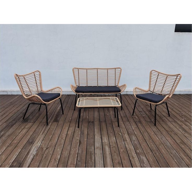 Sohvaryhmä Dallasa, 2-istuttava sohva + 2 tuolia + pöytä, beige/musta
