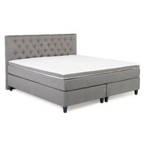 Jenkkisänkypaketti Manchester Style 210x210 cm mustat jalat matala sängynpääty