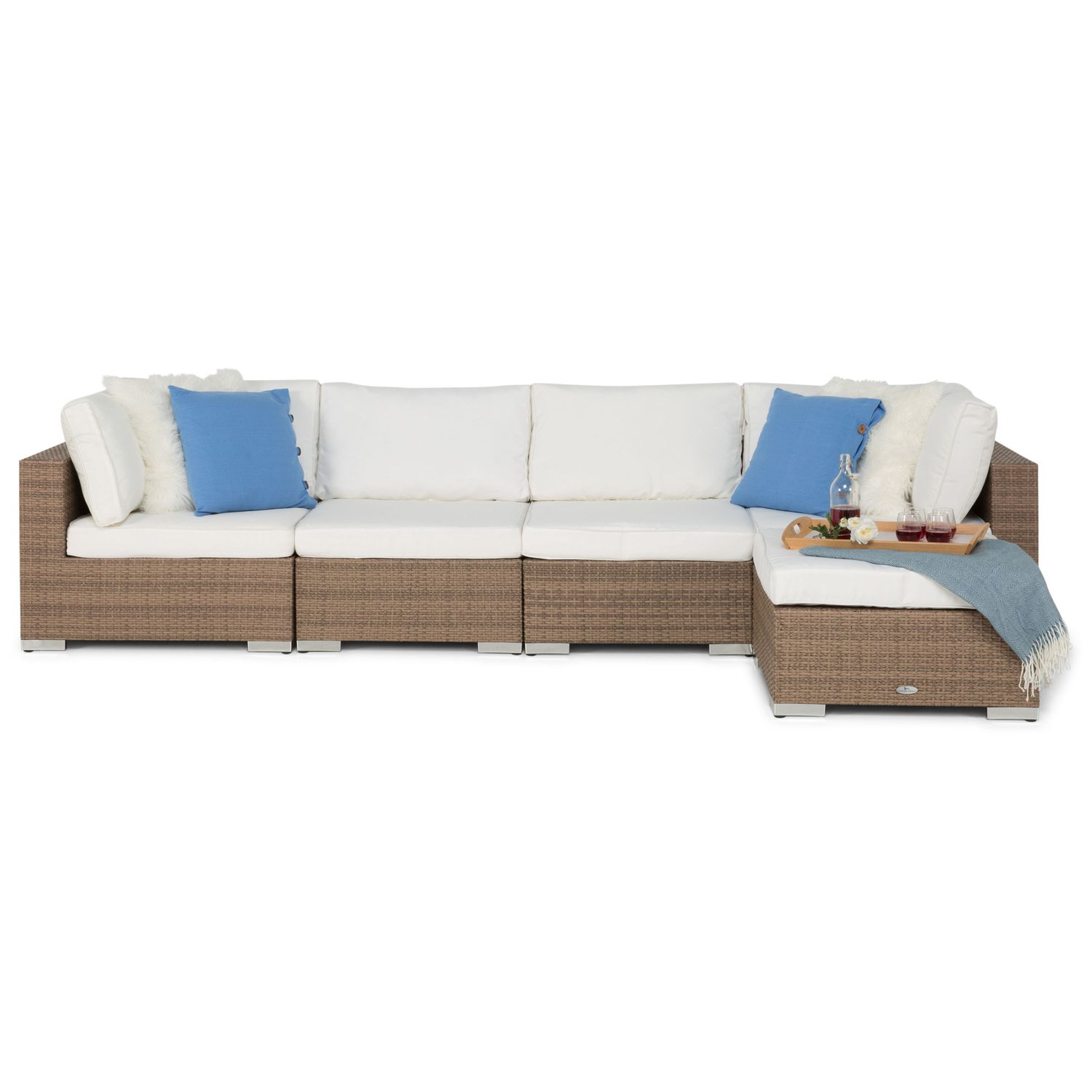 Oleskeluryhmä Samet 5 osainen hiekka divaanilla