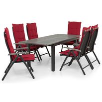 Ruokailuryhmä Sitges 6 Sitges säätötuolilla 152-210 cm ei sisällä pehmusteita