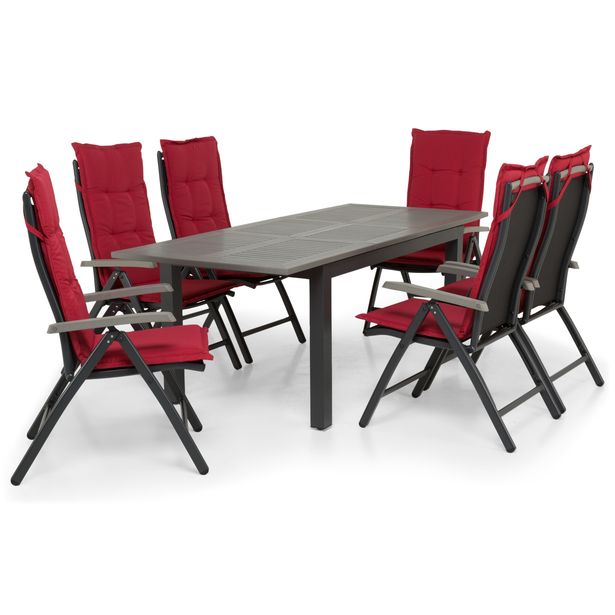 Ruokailuryhmä Sitges 6 Sitges säätötuolilla 152-210 cm ei sisällä pehmusteita