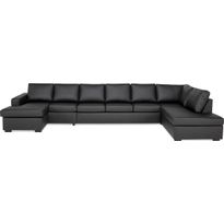 U-sohva Scandinavian Choice Crazy XXL 6 ist oikea matalat jalat musta