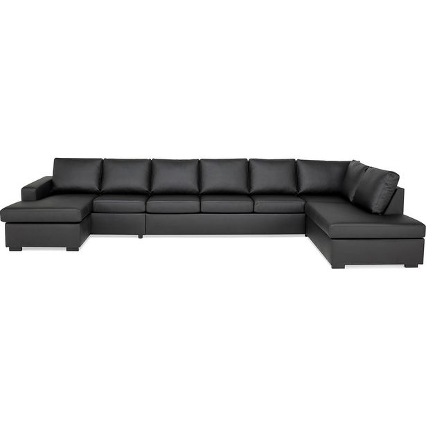 U-sohva Scandinavian Choice Crazy XXL 6 ist oikea matalat jalat musta