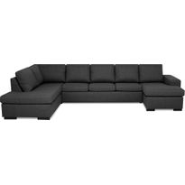 U-sohva Scandinavian Choice Boss L 6 ist antrasiitti vasen