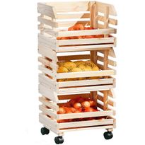 Säilytyshylly pyörillä Fruta, beige