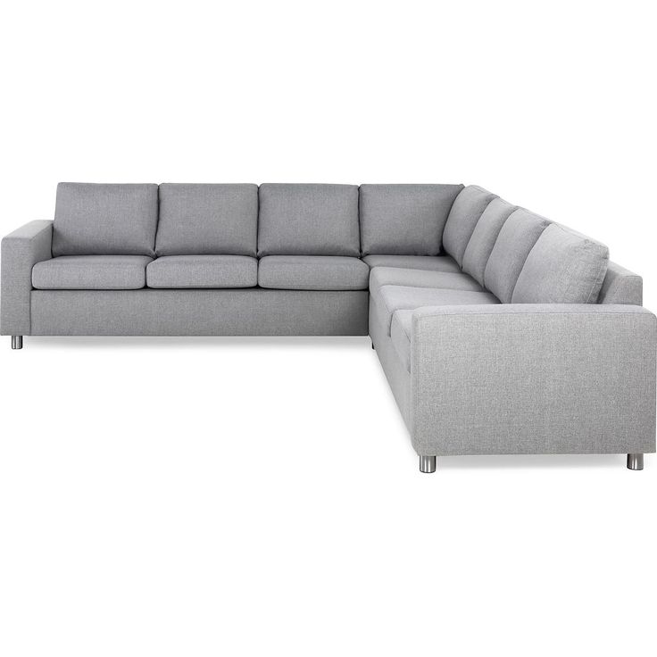 Kulmasohva Scandinavian Choice Crazy XL 6 ist pyöreät jalat vaaleanharmaa/kromi