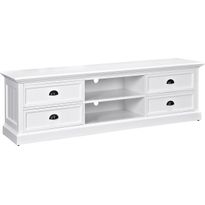 TV-taso Ocean Delight Hampton 180cm hylly 4 laatikkoa valkoinen