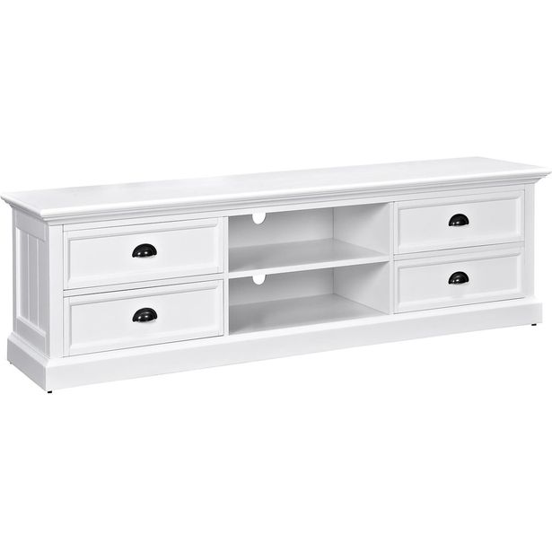 TV-taso Ocean Delight Hampton 180cm hylly 4 laatikkoa valkoinen