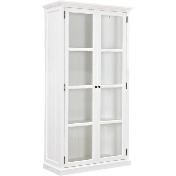 Vitriinikaappi Hampton 100cm valkoinen
