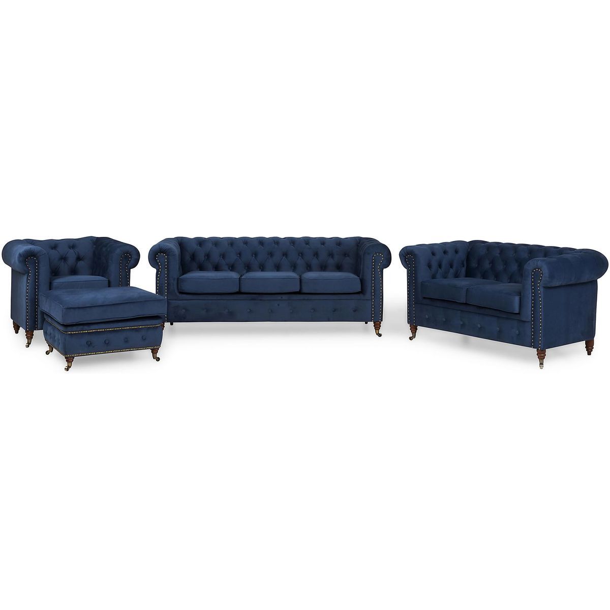 Sohvaryhmä Manor House Chesterfield Deluxe 6 ist sininen