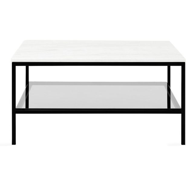 Sohvapöytä Marise 90cm marmori valkoinen/musta