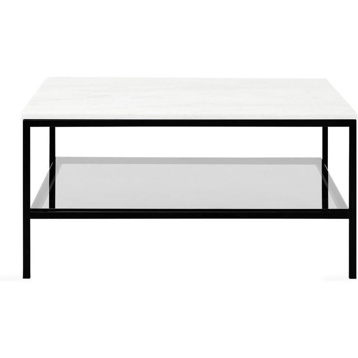Sohvapöytä Marise 90cm marmori valkoinen/musta