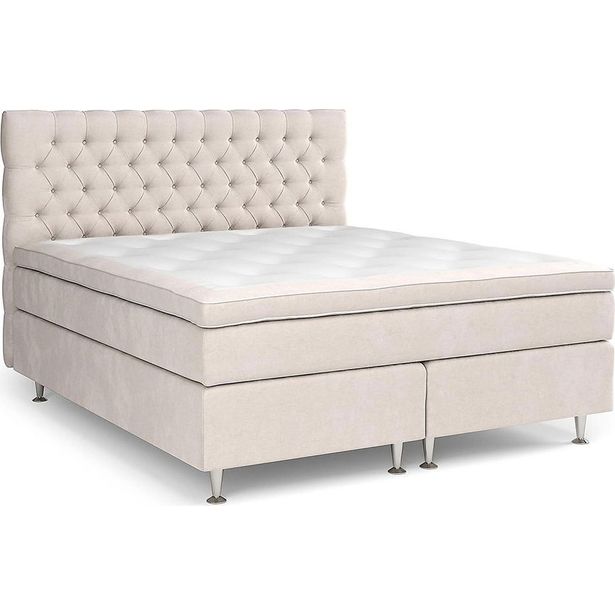 Sänkypaketti Berg & Strand Celine Kova/Pehmeä Memory-patja 210x210cm sametti beige