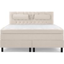 Sänkypaketti Bedly Lucky Kova polyeetteripatja 160x200cm Diamant + suuri niskatyyny beige, Verkkokaupan poistotuote