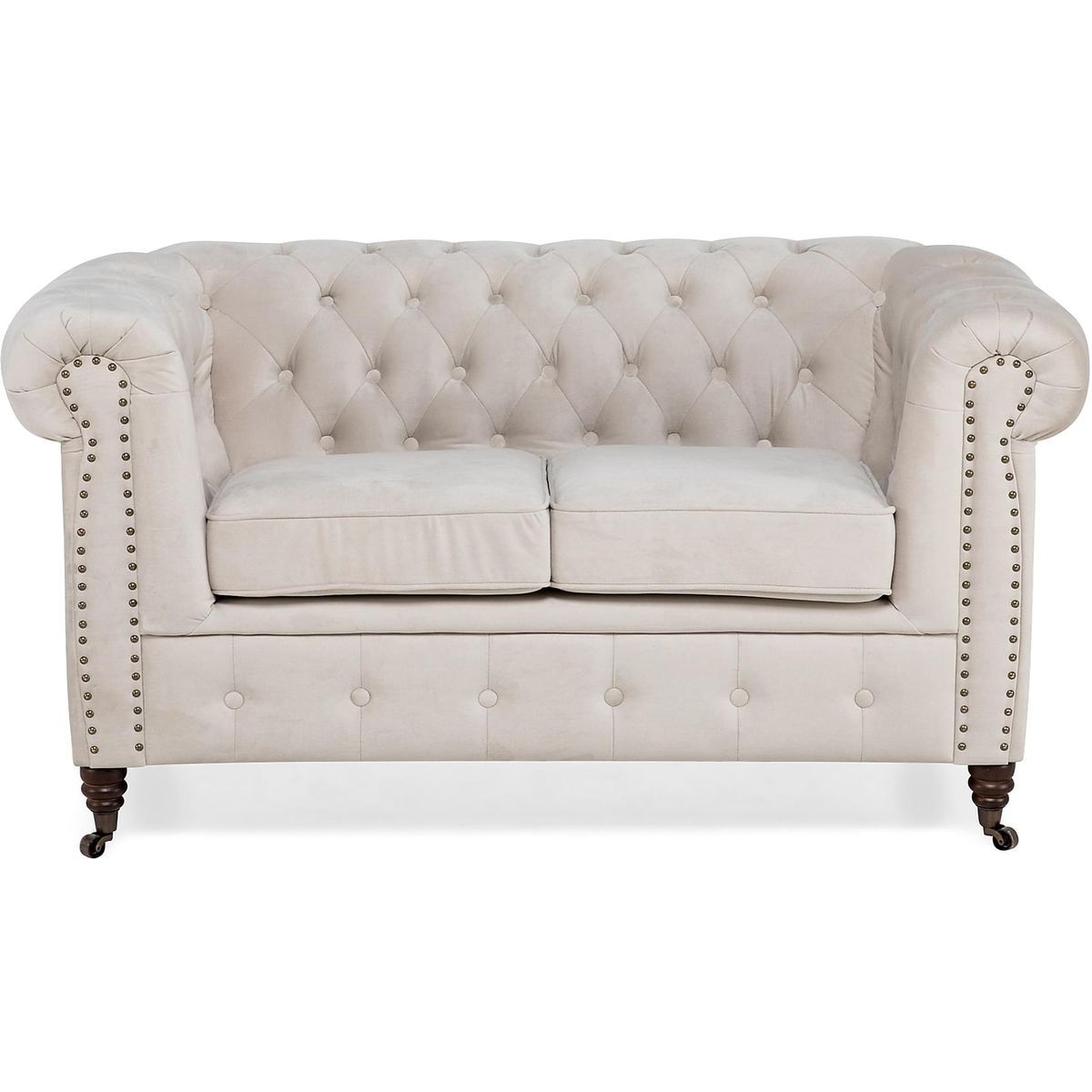 Sohva Bloomington Chesterfield Deluxe 2 ist sametti beige