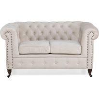 Sohva Bloomington Chesterfield Deluxe 2 ist sametti beige