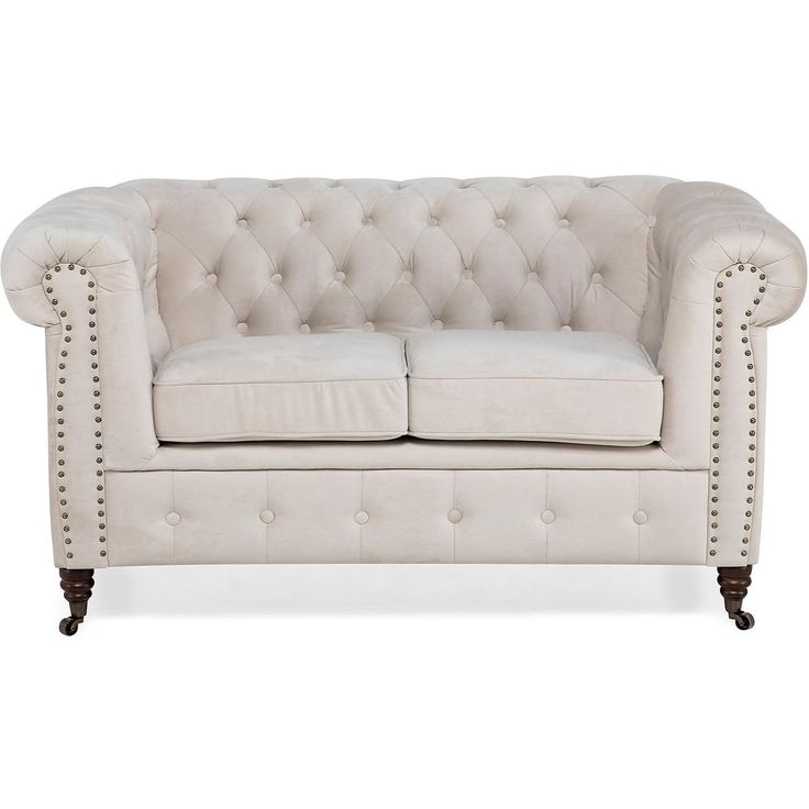 Sohva Bloomington Chesterfield Deluxe 2 ist sametti beige