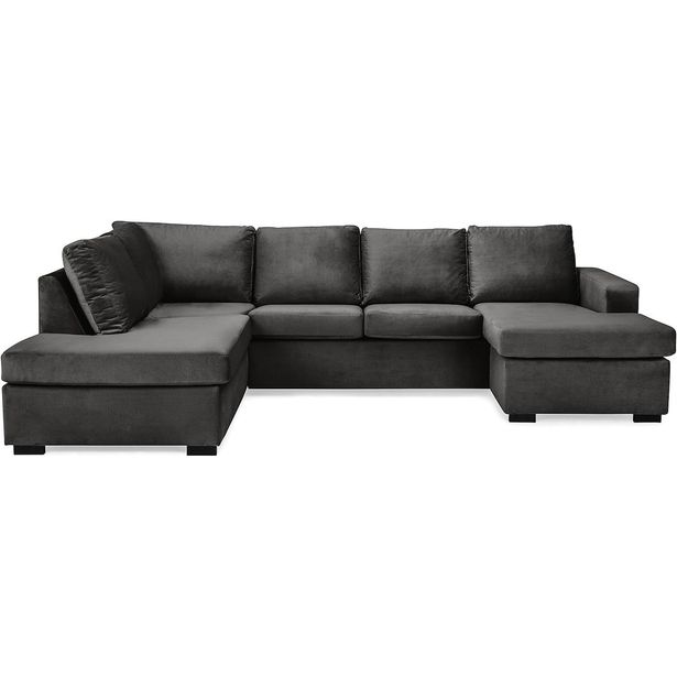 U-sohva Scandinavian Choice Crazy L 5 ist vasen sametti antrasiitti