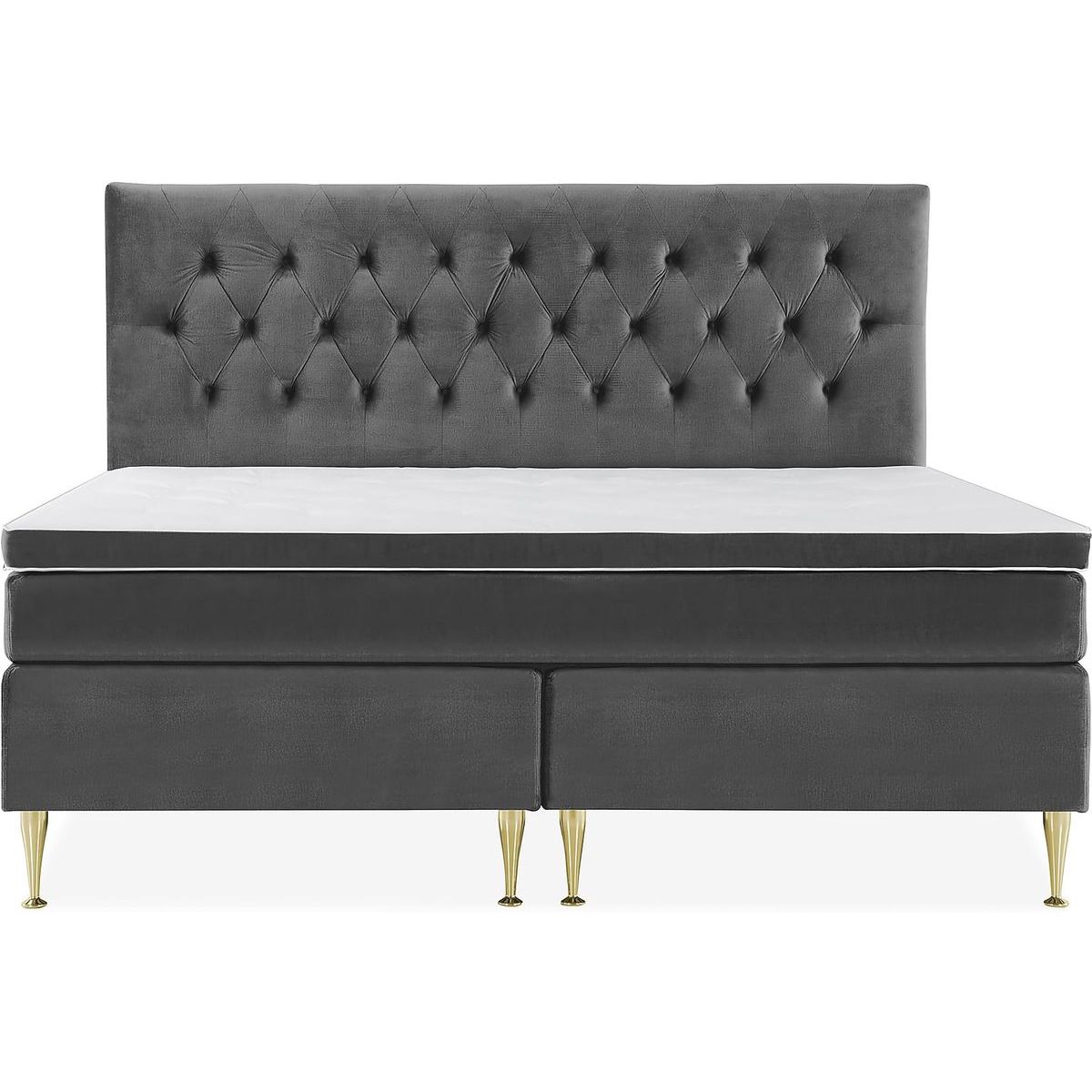 Jenkkisänky Berg & Strand Royal Velvet 210x210cm tummanharmaa