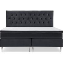 Sänkypaketti Berg &amp; Strand Royal Velvet Keskikova polyeetteripatja 210x210cm sametti korkea musta/hopea