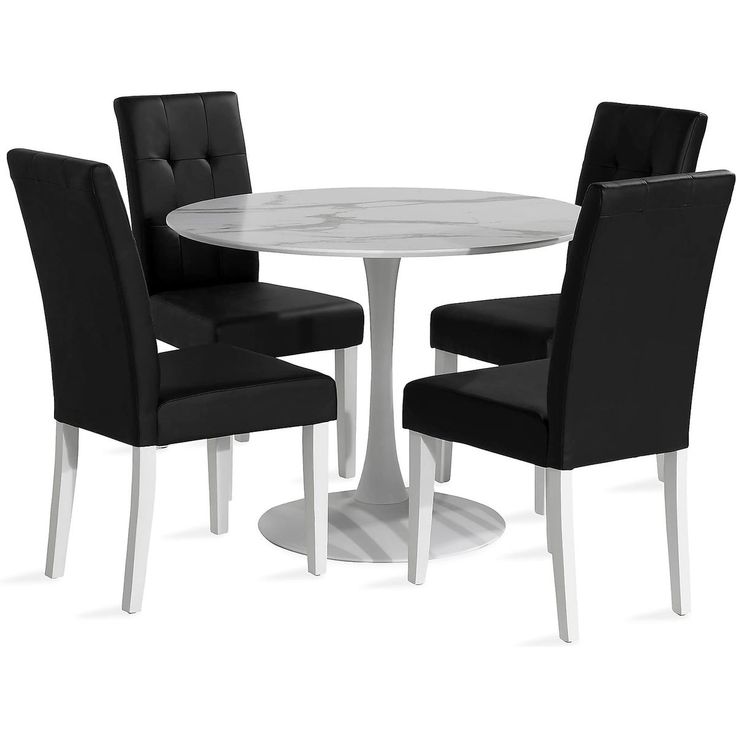 Ruokailuryhmä Scandinavian Choice Caitly 100cm pyöreä 4 Viktor Tuolia harmaa/valkoinen
