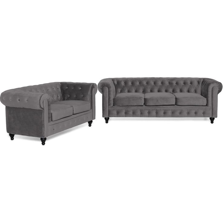 Sohvaryhmä Chesterfield Lyx 5 ist harmaa