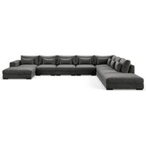 U-Moduulisohva Bloomington Dubai L 8 ist sametti harmaa oikea