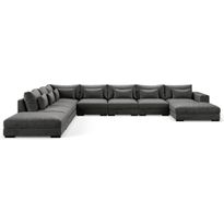 U-Moduulisohva Bloomington Dubai L 8 ist sametti harmaa vasen