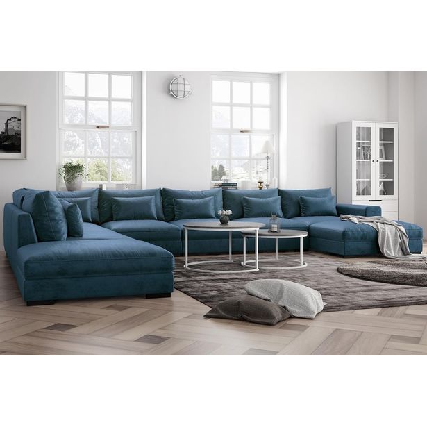 U-Moduulisohva Concept 55 Dubai 7 ist oikea sametti sininen