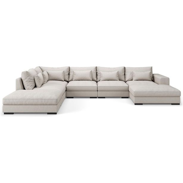 U-Moduulisohva Dubai 6 ist oikea beige/harmaa