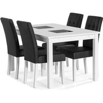Ruokailuryhmä Scandinavian Choice Jasmin 140cm 4 Viktor tuolia valkoinen