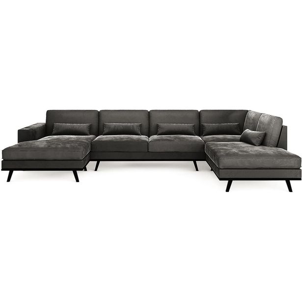 U-sohva Concept 55 Copenhagen 5 ist oikea sametti harmaa