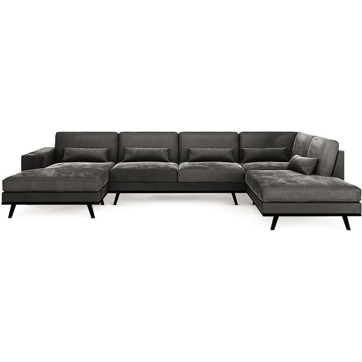U-sohva Concept 55 Copenhagen 5 ist oikea sametti harmaa