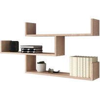 Seinähylly Trio 119x18x55cm beige/harmaa