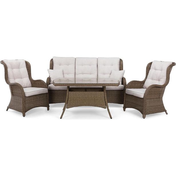 Sohvaryhmä Marcus 3-istuttava sohva + 2 tuolia + pöytä beige