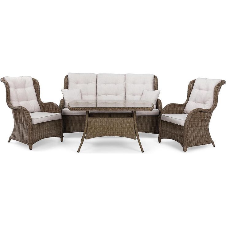 Sohvaryhmä Marcus 3-istuttava sohva + 2 tuolia + pöytä beige