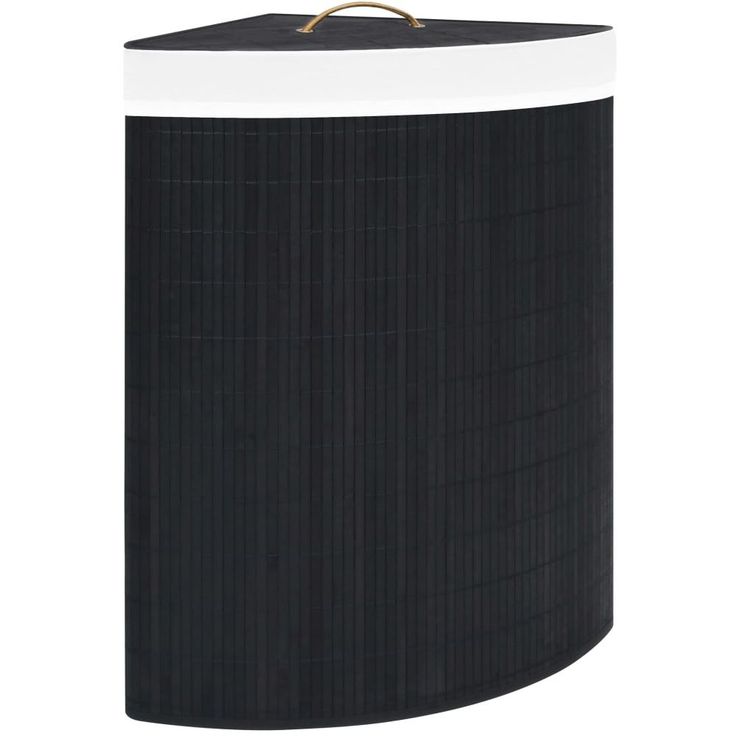 Bambu kulmapyykkikori musta 60 l_1