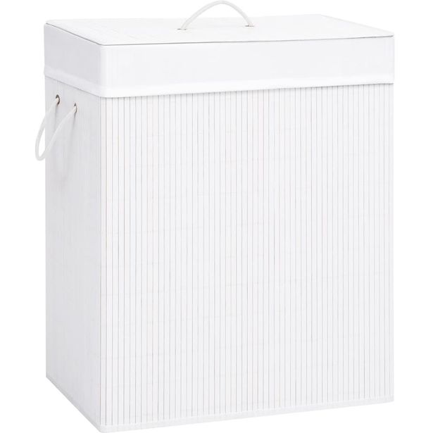 Bambu pyykkikori valkoinen 100 l_1