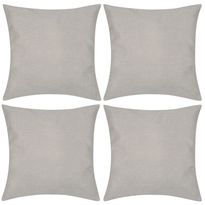 Beige tyynynpäällinen pellavatyylinen 4kpl 50 x 50 cm