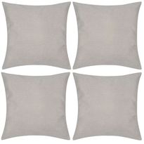 Beige tyynynpäällinen pellavatyylinen 4kpl 80 x 80 cm