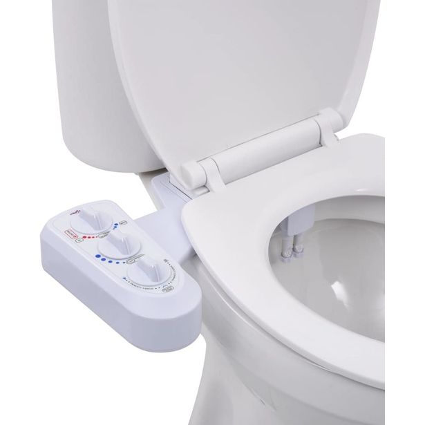 Bidee WC istuimen lisälaite kuuma  kylmä vesi tuplasuuttimet